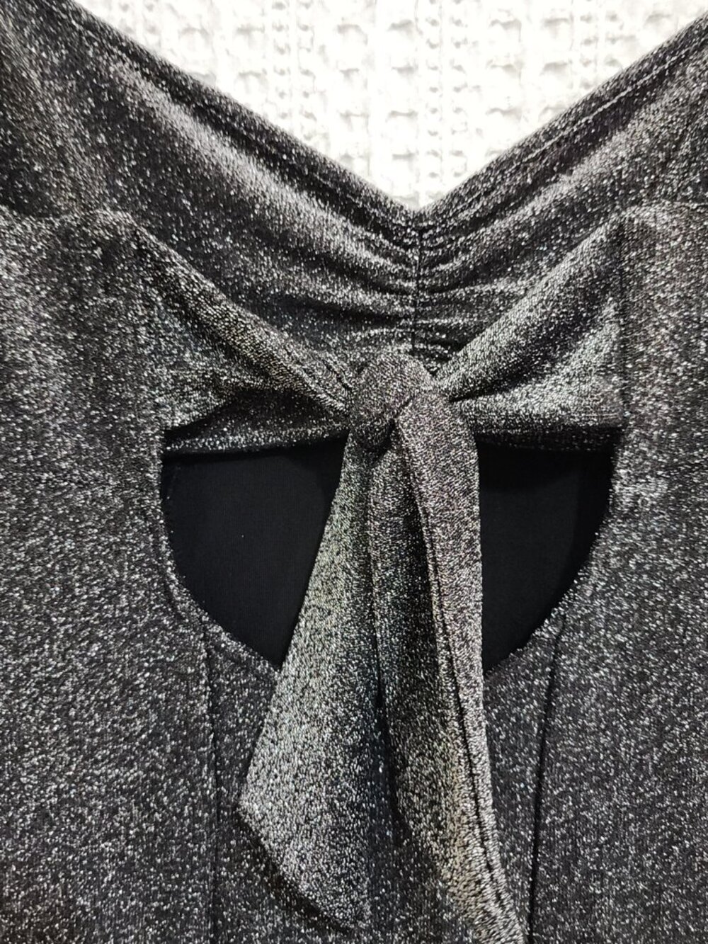 Urban Outfitters Arna Sparkle Midi Dress Gray and Black Women's Size Medium - Picture 10 of 14
